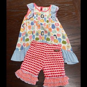 Matilda Jane Apples top and shorts set